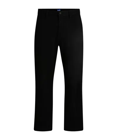 Hugo Boss Straight Casual Pants In Black