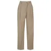 Hugo Boss Straight-fit Regular-rise Trousers In Virgin Wool In Brown