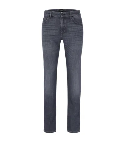 Hugo Boss Straight Jeans In Grau