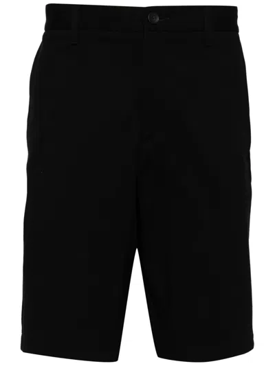 Hugo Boss Straight-leg Bermuda Shorts In Black