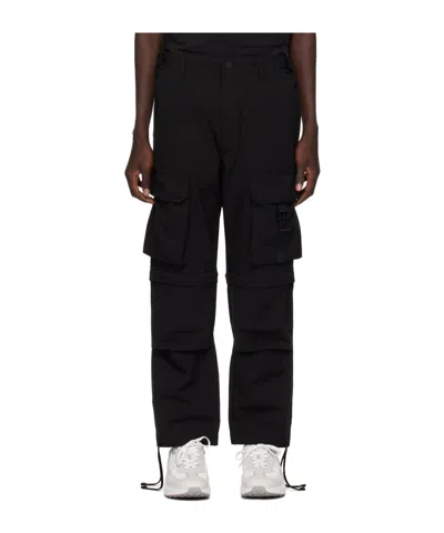 Hugo Boss Straight-leg Cargo Trousers In Black