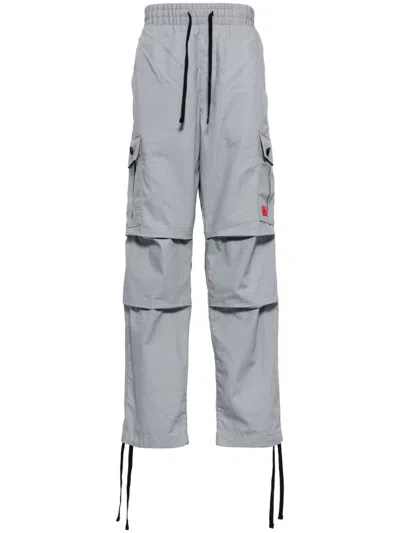 Hugo Boss Straight-leg Cargo Trousers In Grey