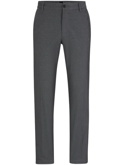 Hugo Boss Straight-leg Cotton Chinos In Blue