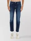 Hugo Boss Straight Leg Denim Trousers With Five Pockets In Blue