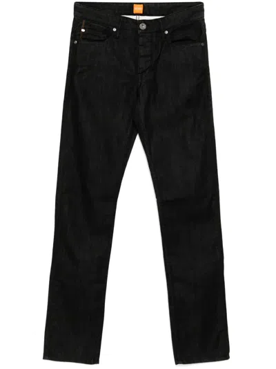 Hugo Boss Straight-leg Jeans In Black