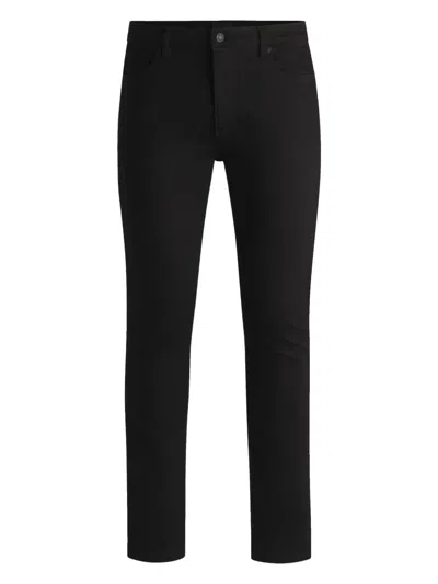 Hugo Boss Delaware Slim-fit Jeans In Soft Stretch Denim In Black