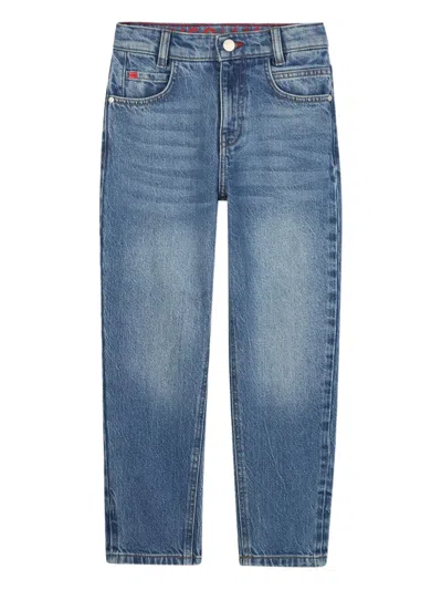Hugo Boss Kids' Straight-leg Jeans In Blue
