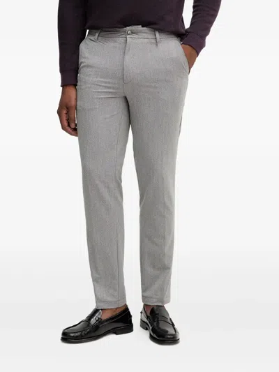 Hugo Boss Straight-leg Trousers In Gray