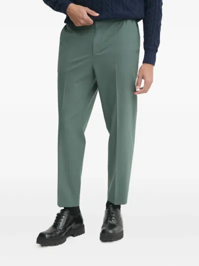 Hugo Boss Straight-leg Trousers In Green