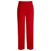 Hugo Boss Straight-leg Trousers In Wool In Red