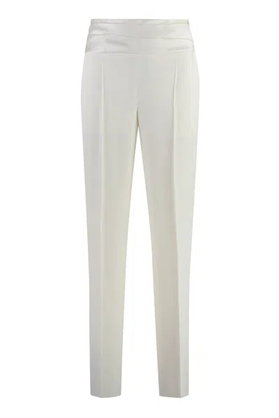 Hugo Boss Boss Straight-leg Trousers In White