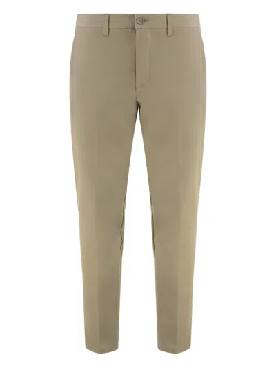 Hugo Boss Versatile Trousers Made From Stretch Fabric In Brown