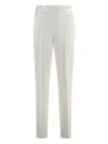 Hugo Boss Boss Straight-leg Trousers In White