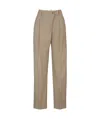Hugo Boss Straight-fit Regular-rise Trousers In Virgin Wool In Nude