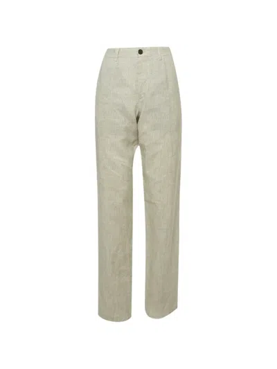 Pre-owned Hugo Boss Straight-fit Trousers In Gray