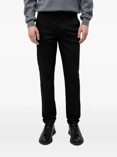 Hugo Boss Straight-leg Chino Trousers In Black