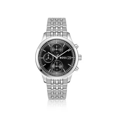 Hugo Boss Stratus Chronograph Watch With Seven-link Bracelet In Multi