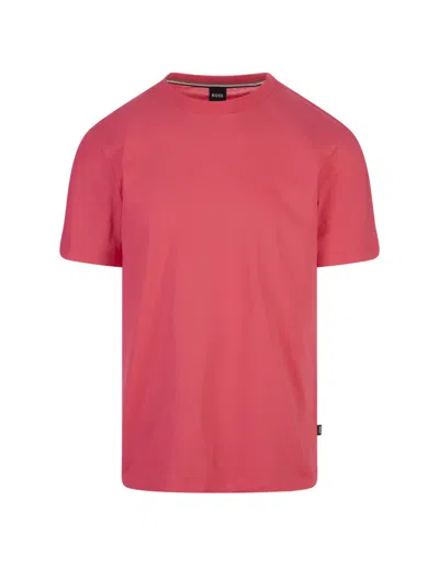 Hugo Boss Strawberry T-shirt With Rubber Printed Logo In Red