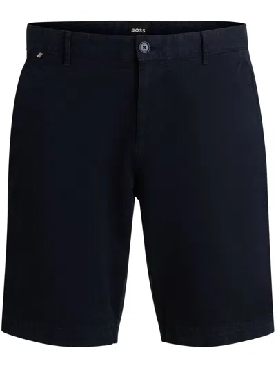 Hugo Boss Stretch-cotton Chino Shorts In Blue