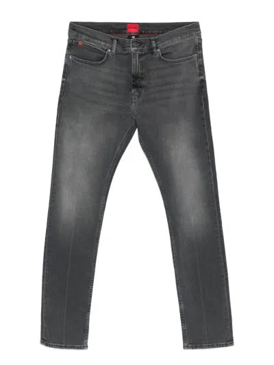 Hugo Boss Stretch-cotton Jeans In Gray