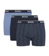 Hugo Boss Stretch-cotton Power Boxer Briefs In Blue