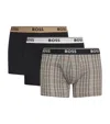 Hugo Boss Stretch-cotton Power Boxer Briefs In Multi