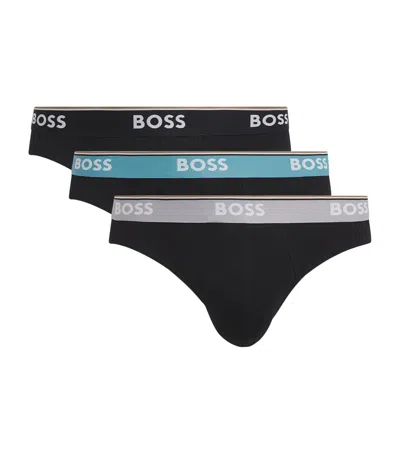 Hugo Boss Stretch-cotton Power Briefs In Multi