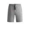 Hugo Boss Stretch-cotton Regular-fit Shorts With Logo Detail In Grey