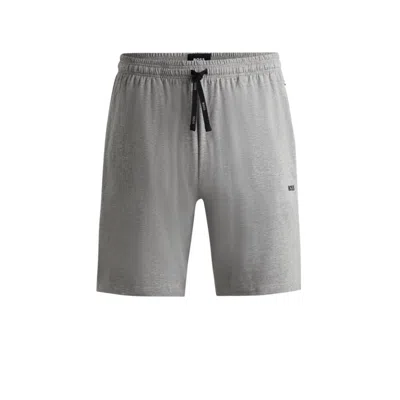 HUGO BOSS STRETCH-COTTON REGULAR-FIT SHORTS WITH LOGO DETAIL