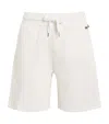 Hugo Boss Mens Natural Structure Waffle-texture Cotton-blend Shorts Xl In Ivory