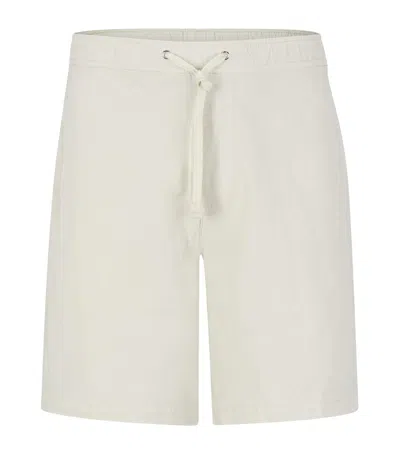 Hugo Boss Stretch-cotton Shorts In White