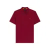 Hugo Boss Stretch-cotton Slim-fit Polo Shirt With Logo Patch In Red