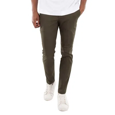Hugo Boss Stretch Cotton Slim-fit Trousers In Green
