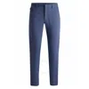 Hugo Boss Stretch Cotton Slim-fit Trousers In Blue