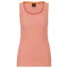 Hugo Boss Stretch-cotton Slim-fit Vest With Ribbed Structure In Pink