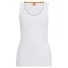 HUGO BOSS STRETCH-COTTON SLIM-FIT VEST WITH RIBBED STRUCTURE