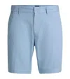 Hugo Boss Slim-fit Shorts In Stretch-cotton Gabardine In Blue