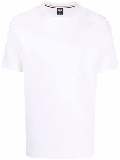 Hugo Boss Thompson Logo Cotton Jersey T-shirt In White