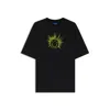 Hugo Boss Stretch-cotton T-shirt With Graphic Logo Print In Black