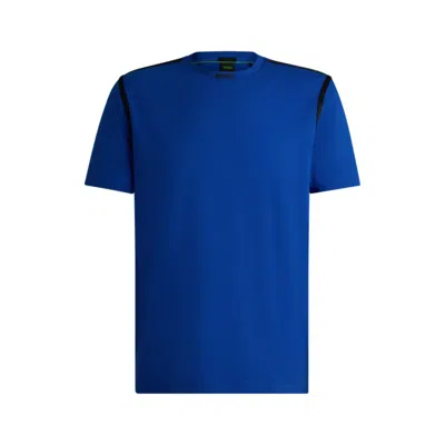 HUGO BOSS STRETCH-COTTON T-SHIRT WITH TAPE TRIMS