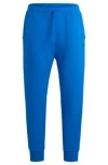 Hugo Boss Stretch-cotton Tracksuit Bottoms With Logo Print In Light Blue