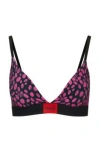 Hugo Boss Stretch-cotton Triangle Bra With Seasonal Pattern In Patterned