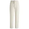 Hugo Boss Stretch-cotton Trousers With Drawcord Waist In White