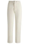 HUGO BOSS STRETCH-COTTON TROUSERS WITH DRAWCORD WAIST