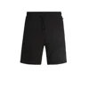 Hugo Boss Stretch-jersey Pajama Shorts With Embroidered Logo In Black