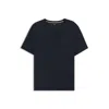 Hugo Boss Stretch-jersey Pajama T-shirt With Embroidered Logo In Blue