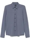 Hugo Boss Stretch-jersey Shirt In Blau