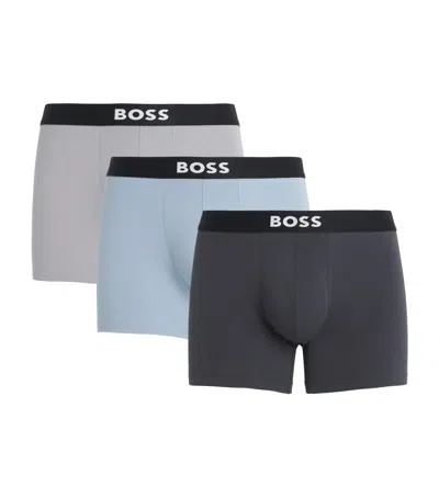 Hugo Boss Stretch-organic Cotton Boxer Briefs In Multi
