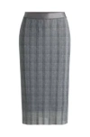 Hugo Boss Stretch-tulle Slim-fit Skirt With Seasonal Print In Patterned