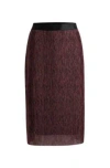 Hugo Boss Stretch-tulle Slim-fit Skirt With Seasonal Print In Patterned